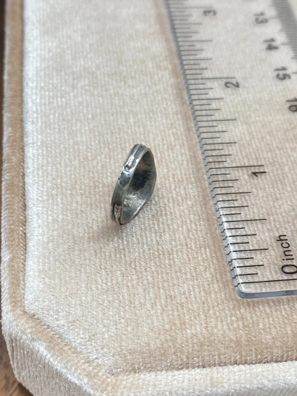 Fred Harvey Era Infant No mark Old Sterling Silver Vintage Square Southwest Ring